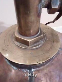 Antique Vintage Copper Moonshine Still Electric Lamp Light