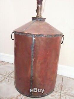 Antique Vintage Copper Moonshine Still Electric Lamp Light