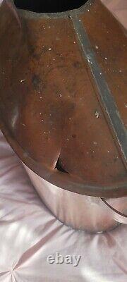 Antique Vintage Copper Moonshine Still Pot 19x10x15