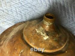 Antique Vintage Copper Moonshine Still Pot Boiler Threaded Top 5 gallons