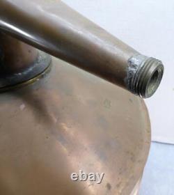 Antique Vintage Copper Moonshine Still Pot Boiler Threaded Top with Spout