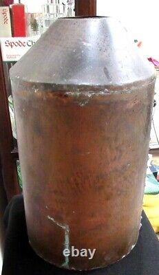 Antique Vintage Copper Primitive Still Pot Masher Boiler Pail Moonshine L7.22
