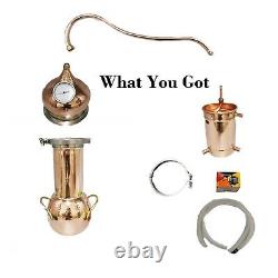 Artisan Style 3L Copper Pot Still For Making Essencial Oil Moonshine Gin Whisky