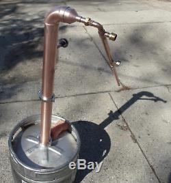 Beer Keg ELBOW Kit 2 inch Copper Moonshine Still Column reflux with 1' extension