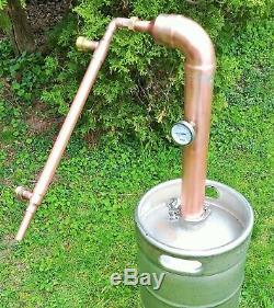 Beer Keg Kit 2 inch Copper Moonshine Still Pot Reflux Distillation Column