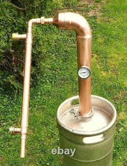 Beer Keg Kit 2 inch Copper Moonshine Still Pot Reflux Distillation Column