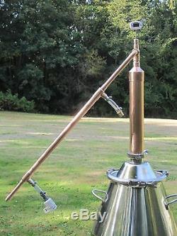 Beer Keg Kit 2 inch Copper Pipe Moonshine Pot Still Distiller Column