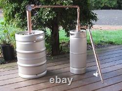 Beer Keg Kit 2 inch Copper Pipe Moonshine Pot Whiskey Still- KEGS NOT INCLUDED