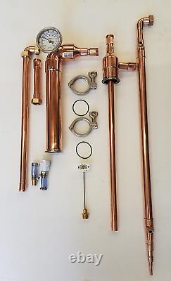 Beer Keg Kit 2 inch Copper Pipe Moonshine Pot Whiskey Still- KEGS NOT INCLUDED