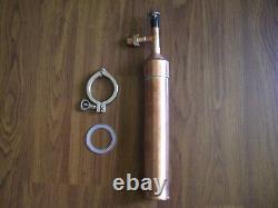 Beer Keg Kit Copper Moonshine Still Head 1 ft column 2 x 1/2 tri clamp withunion