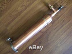 Beer Keg Kit Moonshine Still Head 1 ft column 2 x 1/2 Copper tri clamp withunion