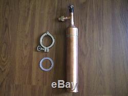 Beer Keg Kit Moonshine Still Head 1 ft column 2 x 1/2 Copper tri clamp withunion