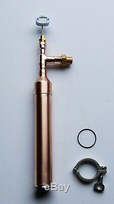 Beer Keg Kit Moonshine still head with thermometer 2 Copper Column Thumper Worm