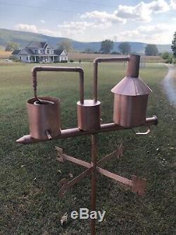 COPPER MOONSHINE STILL / Copper Weathervane/ Copper Whiskey Thief