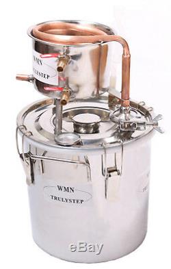 Copper Alcohol Distiller Moonshine Ethanol Still Wine Making Home Brewing Kit
