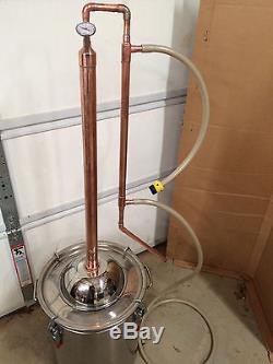 Copper Alcohol Moonshine Ethanol Still E-85 Reflux 15 Gallon Stainless Boiler