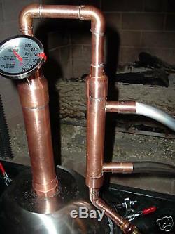 Copper Alcohol Moonshine Ethanol Still E-85 Reflux 2 Gallon Stainless Boiler