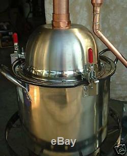 Copper Alcohol Moonshine Ethanol Still E-85 Reflux 3 Gallon Stainless Boiler