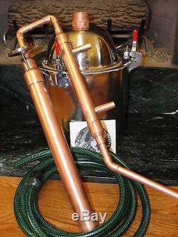 Copper Alcohol Moonshine Ethanol Still E-85 Reflux 4 Gallon Stainless Boiler