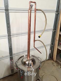 Copper Alcohol Moonshine Ethanol Still E-85 Reflux HD10-30 10 Gallon Boiler