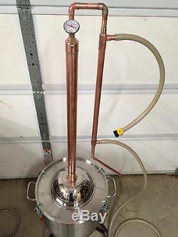 Copper Alcohol Moonshine Ethanol Still E-85 Reflux HD10-30 10 Gallon Boiler