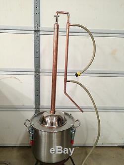 Copper Alcohol Moonshine Ethanol Still E-85 Reflux HD10-30 10 Gallon Boiler