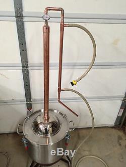 Copper Alcohol Moonshine Ethanol Still E-85 Reflux HD10-30 10 Gallon Boiler