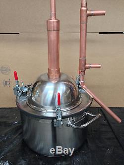 Copper Alcohol Moonshine Ethanol Still E-85 Reflux HD3 Gallon Stainless Boiler
