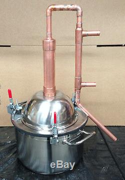 Copper Alcohol Moonshine Ethanol Still E-85 Reflux HD3 Gallon Stainless Boiler