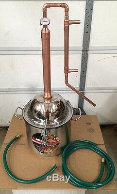 Copper Alcohol Moonshine Ethanol Still E-85 Reflux HD5 Gallon Stainless Boiler