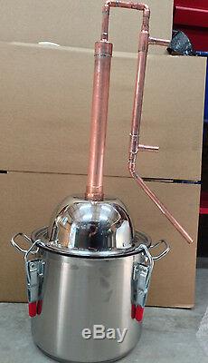 Copper Alcohol Moonshine Ethanol Still E-85 Reflux HD5 Gallon Stainless Boiler