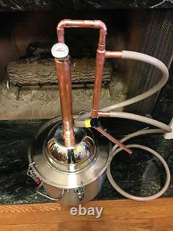 Copper Alcohol Moonshine Ethanol Still E-85 Reflux HD8 Gallon Stainless Boiler