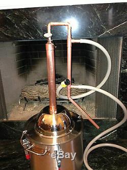 Copper Alcohol Moonshine Ethanol Still E-85 Reflux HD8 Gallon Stainless Boiler