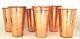 Copper Beakers Set 6 Lot Vase Shot Glasses Beer Sake Vintage Metal