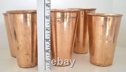 Copper Beakers Set 6 LOT Vase SHOT Glasses Beer Sake Vintage Metal