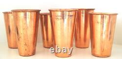 Copper Beakers Set 6 LOT Vase SHOT Glasses Beer Sake Vintage Metal gyuh