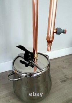 Copper Micro Pot-still 28 mm 15 lt kit pressure cooker still distiller moonshine