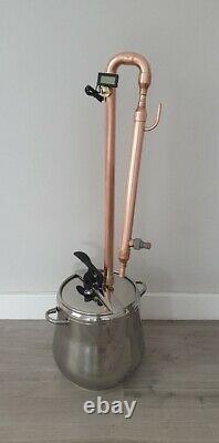 Copper Micro Pot-still 28 mm 15 lt kit pressure cooker still distiller moonshine