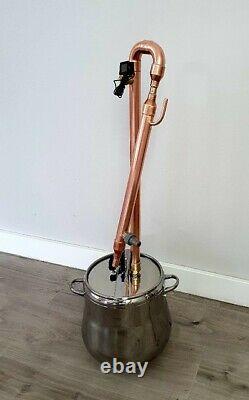 Copper Micro Pot-still 28 mm 15 lt kit pressure cooker still distiller moonshine