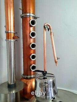 Copper Micro Pot-still 28 mm 15 lt kit pressure cooker still distiller moonshine