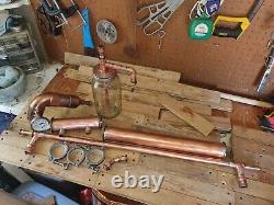 Copper Moonshine Still 2 inch Reflux Column Water Distiller Beer Keg Column