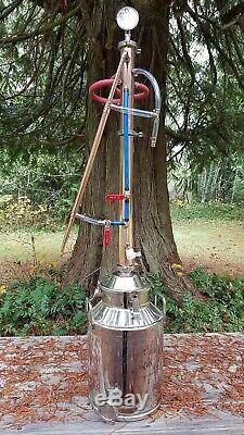 Copper Moonshine Still Beer Keg Kit Water Distiller Reflux Column Alcohol