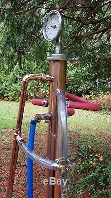 Copper Moonshine Still Distiller Reflux Column 2 Piece Column 2