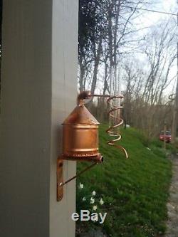 Copper Moonshine Still Rain Gauge By Walnutcree