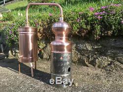 Copper Moonshine Still with Gas Heater Handmade European 0.8 Gallon 3 Liter