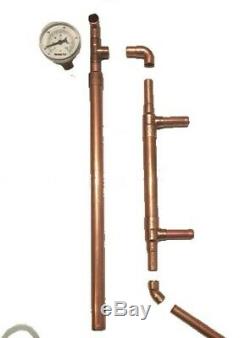 2" x 6" Copper Pipe Tri-Clamp Ferrule Keg Still DIY Reflux Column Extension Kit 