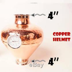 Copper Whiskey Helmet / Onion Bulb for 4 Flute Still or Moonshine Still