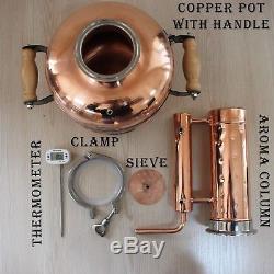 Copper moonshine still Distillation equipment Flavor alcohol 1,32 gal 5 l