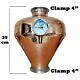 Copper Whiskey Helmet & Column Onion Bulb 4 Flute Still Moonshine Distiller