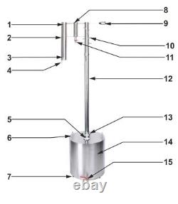 DISTILLER 50 L stainless steel STILL moonshine alcohol INTERNATIONAL SHIPPING